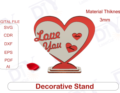 Soporte De Corazon Personalizado Para San Valentin Creativo Digital